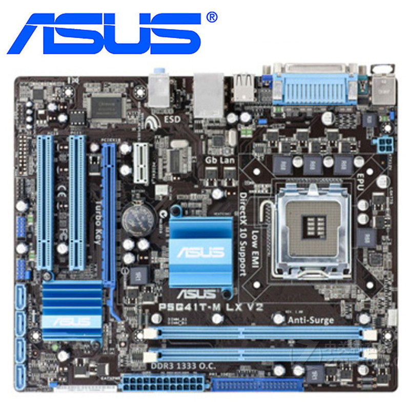 LGA 775 P5G41T-M LX V2 Motherboard DDR3 8GB G41 P5G41T-M LX V2 Desktop Systemboard Mainboard PCI-E X