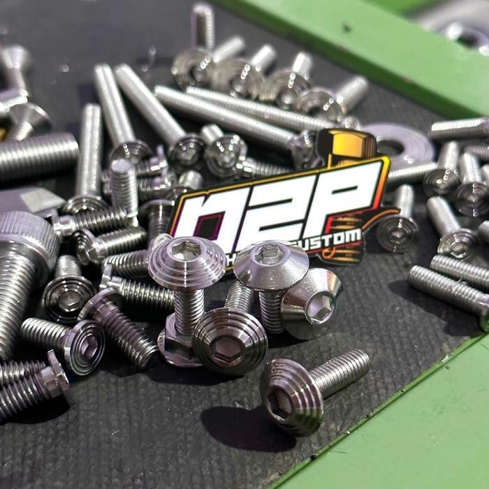 "New" Baut 10 baut m6 kepala lebar L stainless