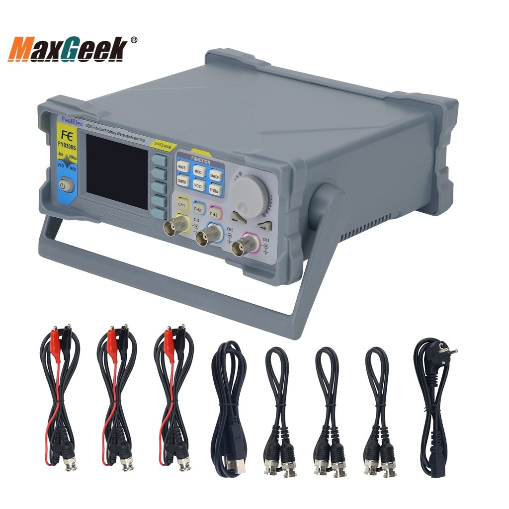 New Maxgeek FY8300S-20M 20MHz 40MHz 60MHz 3-Channel DDS Function Arbitrary Waveform Signal Generator