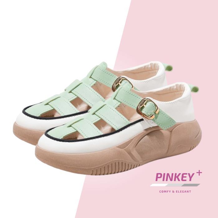 Aerostreet.Shoes - Pinkey P263 Sepatu Sneakers Runner Wanita Kulit Sintetis Pu Outsole Karet Slip On