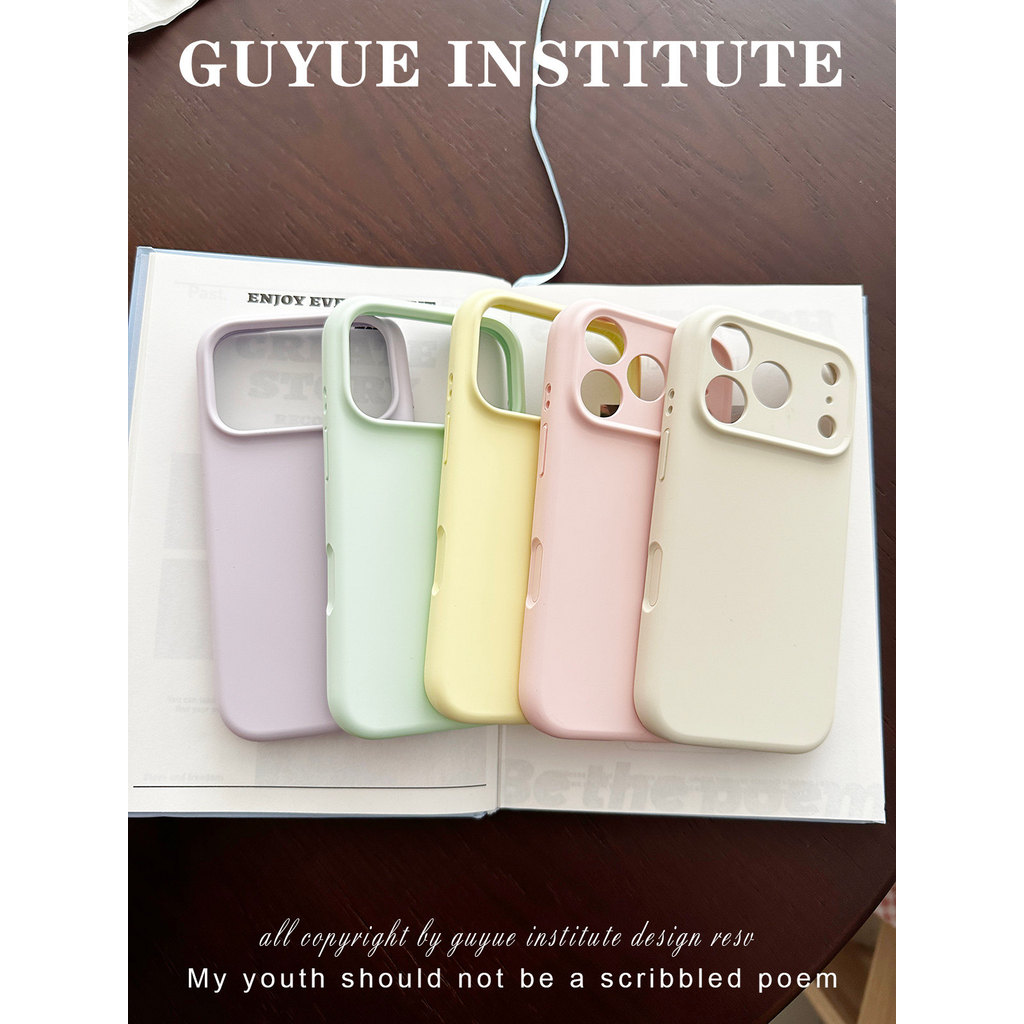 Silikon Warna Solid Casing Iphone 17 Pro Max 16 Pro Max 16 Plus 12 Pro 11 13 15 Nmk1 Soft Luxury Luc