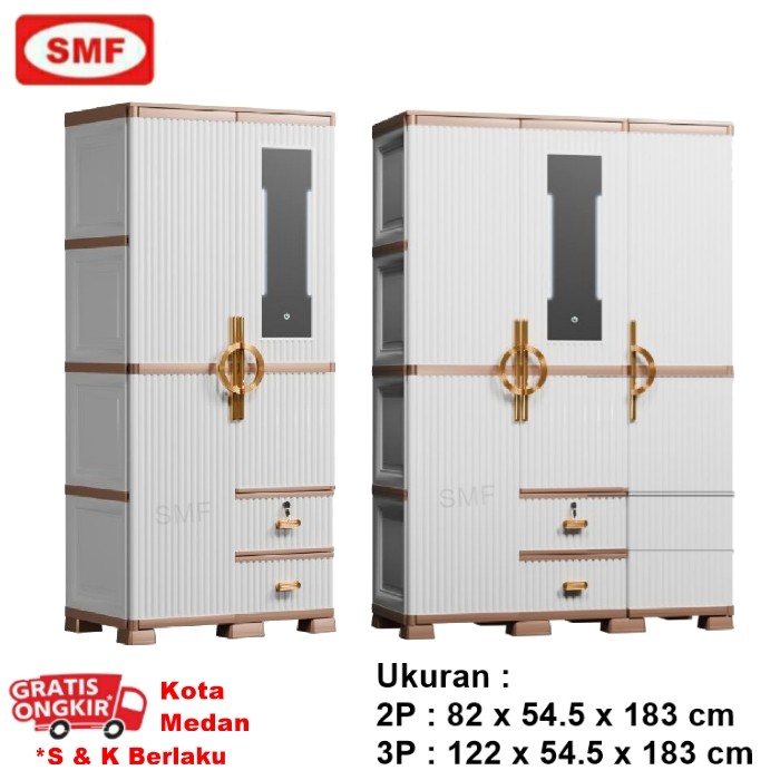 LEMARI PAKAIAN TRANSFORM CABINET PLASTIK - OLYMPLAST - OTC 03/02 LUXURY