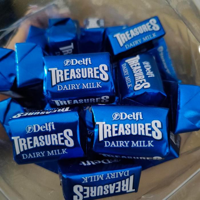 Promo Coklat delfi treasure treasures milk 250gr isi 24pcs original murah