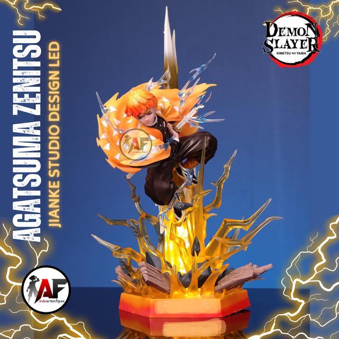 Statue Action Figure Demon Slayer Agatsuma Zenitsu JianKe studio design premium LED