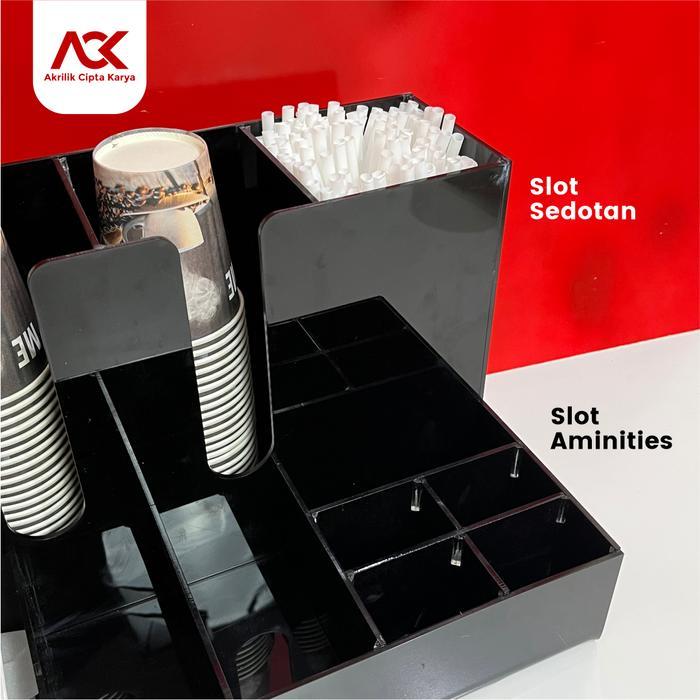 MULTIFUNGSI CUP HOLDER RACK / RAK / DISPENSER CUP / ORGANIZER PAPER CUP JUMBO / RAK ORGANIZER
