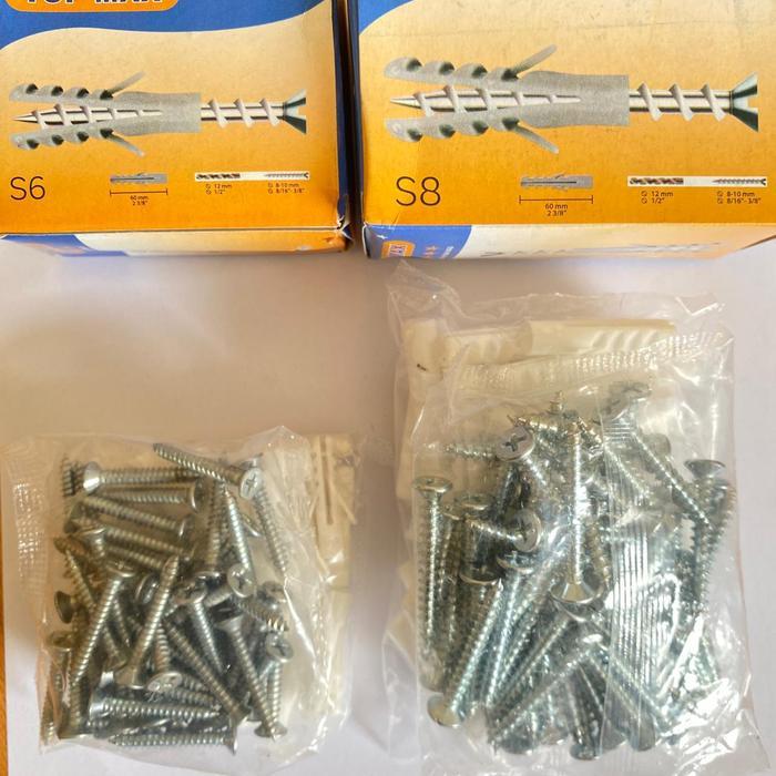 Promo FISHER S6 + SEKRUP/ FISHER S8 + SEKRUP ISI 50 PCS VISHER VISER BAUT