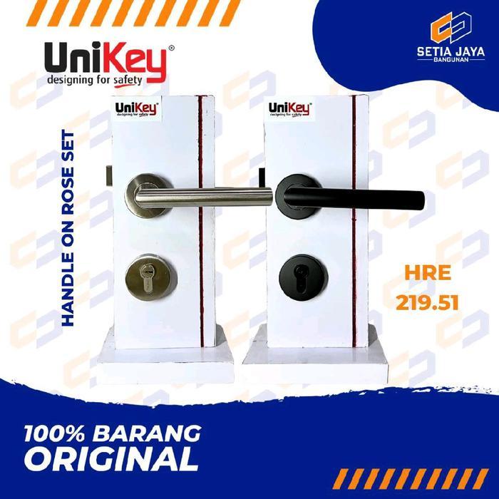 Kunci / Handle Pintu / Hotel / Rumah Set Unikey HRE 219.51 SS / Hitam