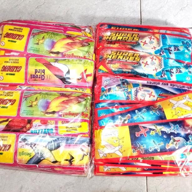 ISI 100 PCS PESAWAT BUSA CAMPUR MAINAN ANAK GROSIR / MAINAN UNIK
