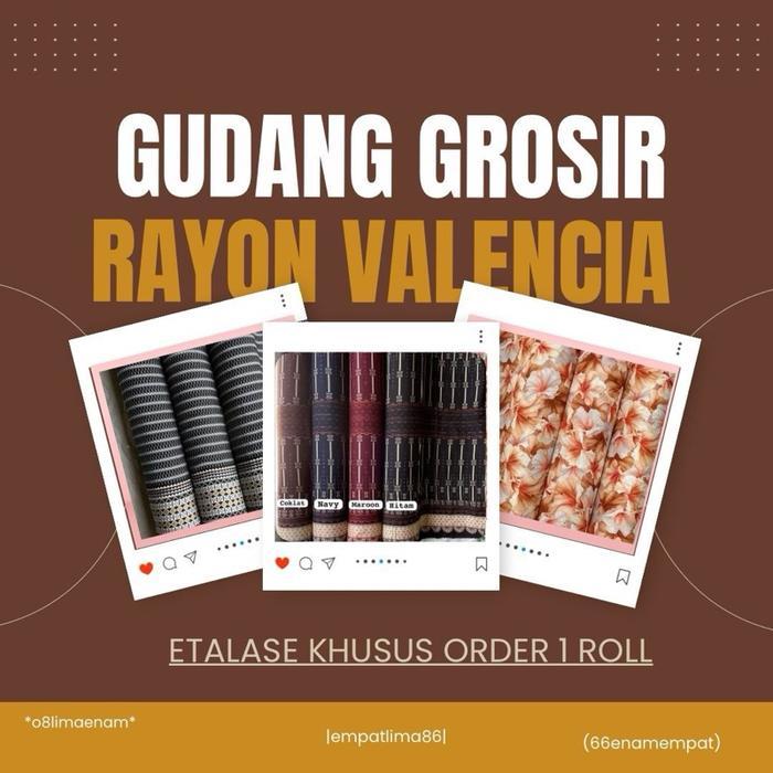 Grosir Sale Bahan Kain Rayon Viscose Valencia Premium Lebar 150cm Etalase Khusus Order 1 Roll