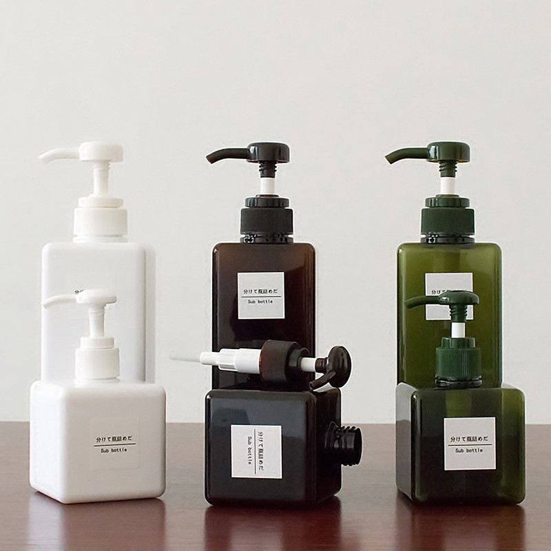 Dispenser Sabun Warna Soild Botol Kosmetik Kamar Mandi Pembersih Tangan Sampo Botol Lotion Cuci Tubu