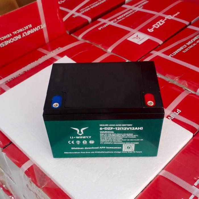 "New" Baterai Aki Sepeda listrik Uwinfly 12ah 12volt
