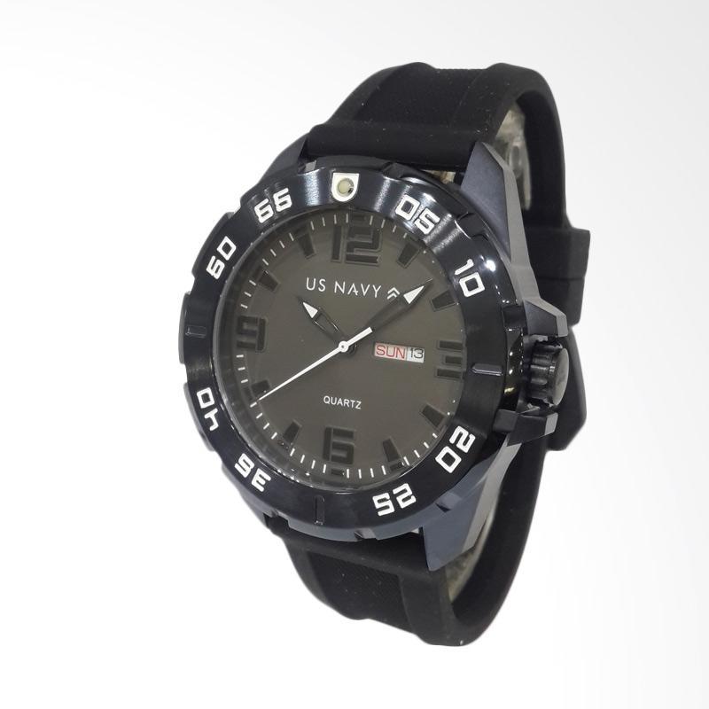 US Navy 63593MERIPGRBA Jam Tangan Pria Rubber - Black