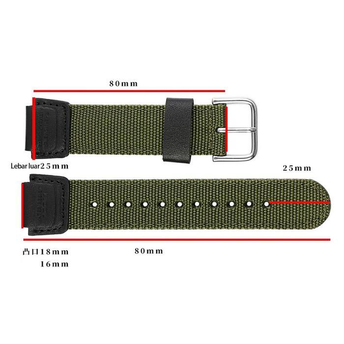 Strap Nylon Tali/Jam Kanvas Casio/Tali Kanvas Casio/Tangan Canvas Nylo