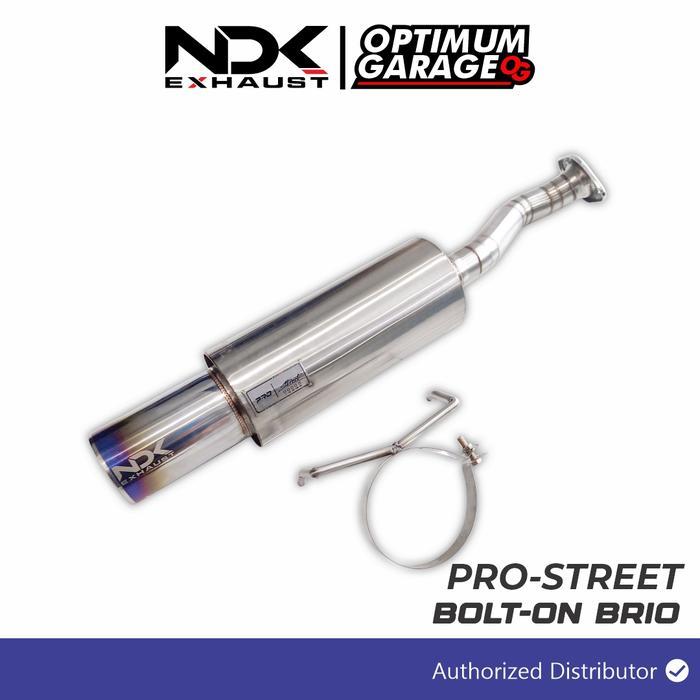 MUFFLER BOLT ON BRIO PRO STREET KNALPOT MOBIL NDK EXHAUST BASS KERING - BURNTIP, BRIO LAMA