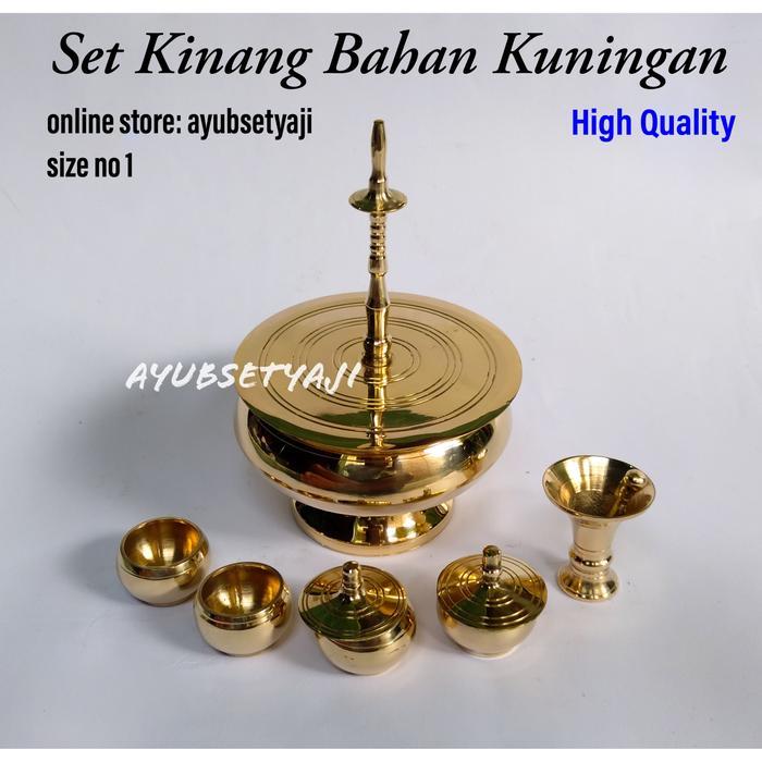 Alat Kinang size no 1 Set Lengkap Bahan Kuningan Kinangan Cocoh kinang