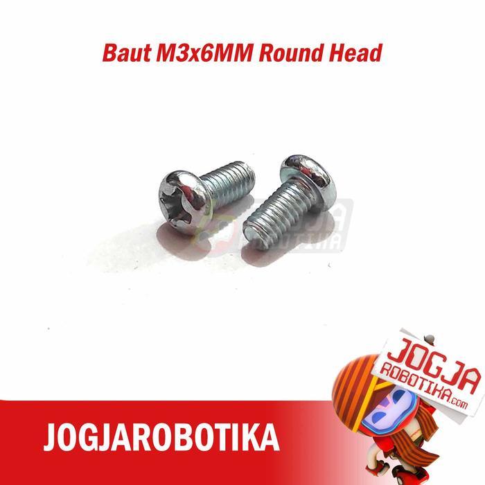[satu pcs] Baut M3 3x10 Baut Jp3x10 Kepala Obeng M3x10 M3 x 10 SILVER