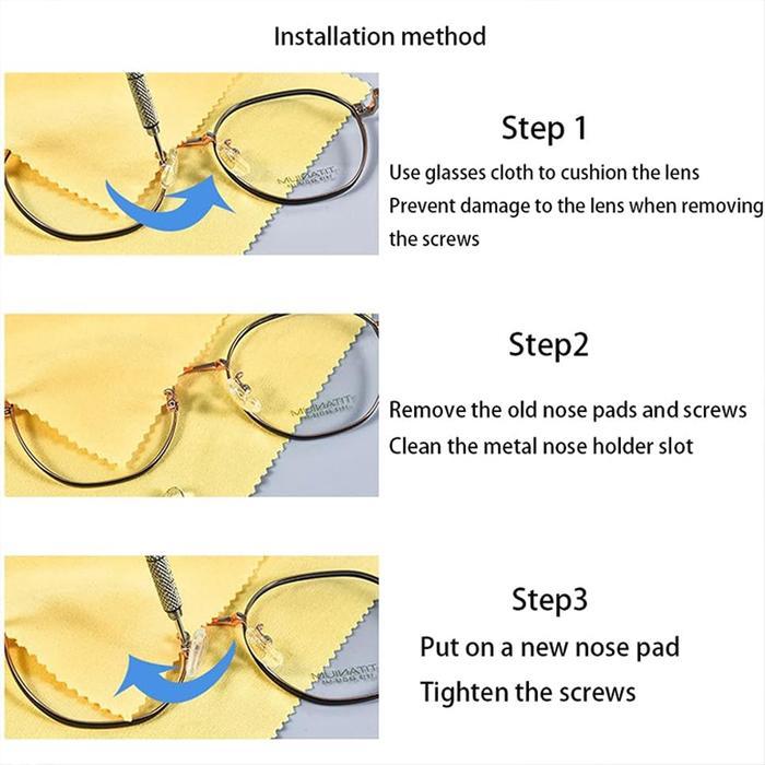 Set Nose Pad Reparasi Kacamata / Nose Pad Sunglasses Eyeglasses