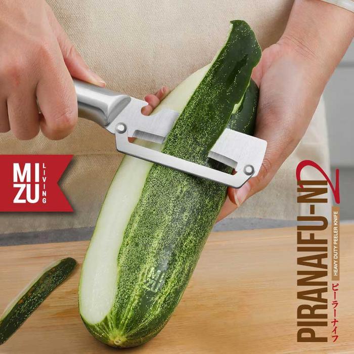 MIZU PIRANAIFU-NI Heavy Duty Peeler Knife Vegetable Fruit Peeler Knife Carrot Potato Peeler Knife