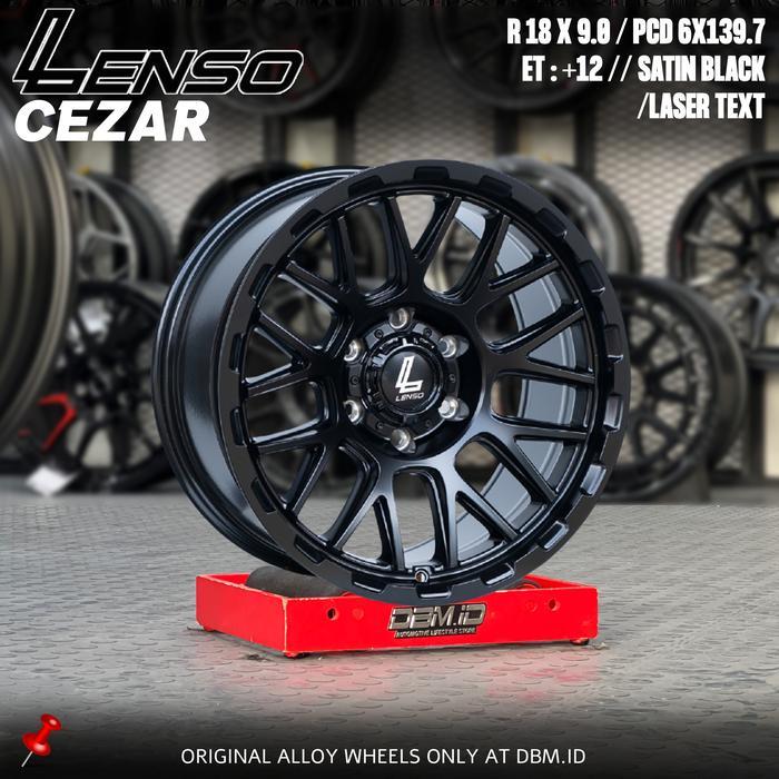 Velg LENSO Cezar R18 18x9 6x139.7 et +12 Satin Black Laser Text