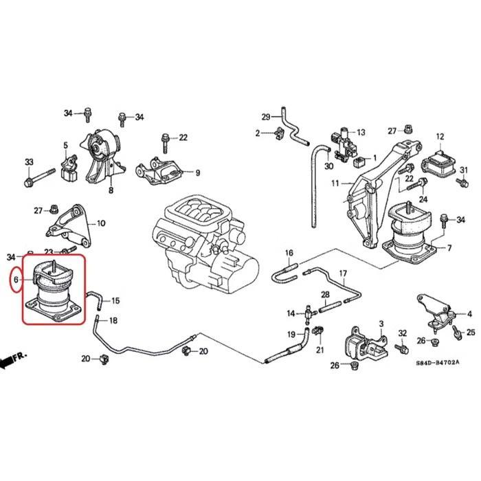 ENGINE MOUNTING DEPAN HONDA ACCORD ODYSSEY 2000 2001 2002 2003 ORI PASSSS