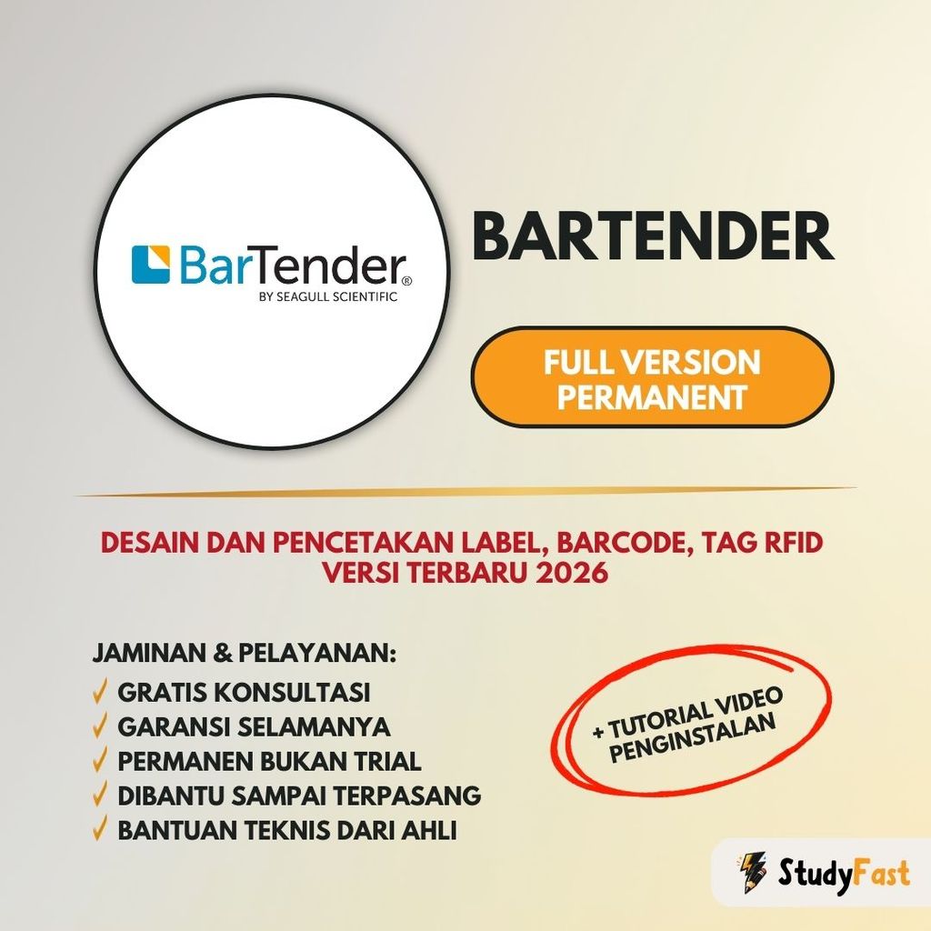 Bartender Enterprise Automation 2026 Original | Software Barcode + Tutorial