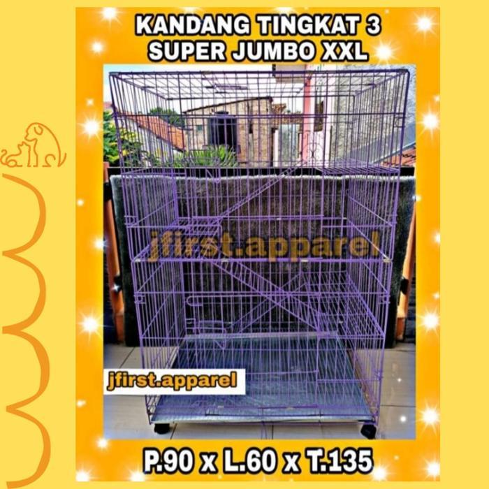 Terlaris Kandang Kucing Tingkat 3 Size Xxl Super Jumbo