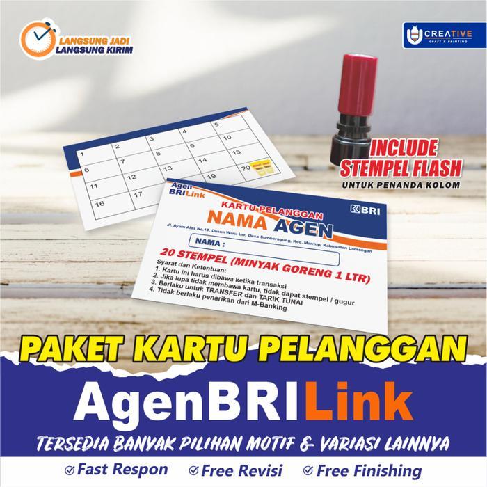 Paket Kartu Nama Member / Kartu Pelanggan Agen BRILink Kertas Cards