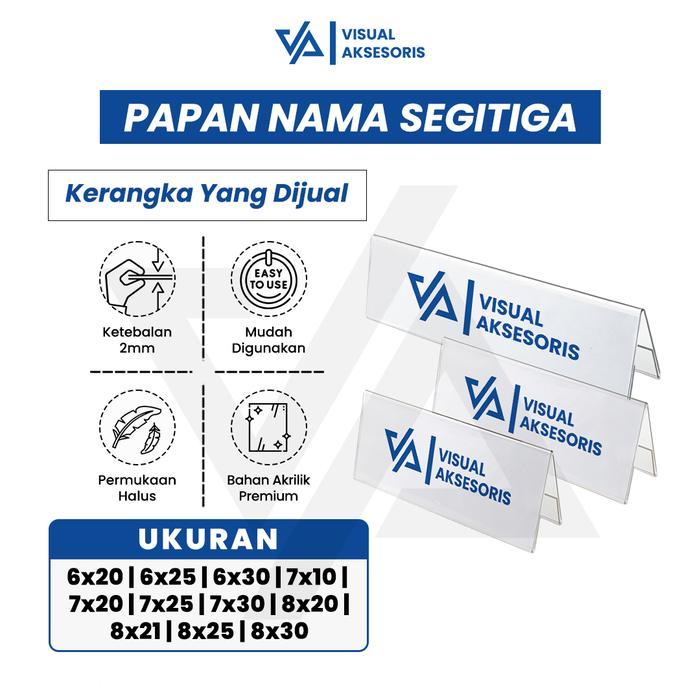 Papan Nama Akrilik Segitiga Akrilik Kartu Nama Akrilik Papan Nama Meja Panitia