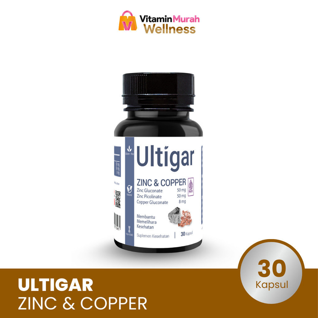 ULTIGAR ZINC & COPPER ISI 30 & 100 KAPSUL - SUPLEMEN KESEHATAN