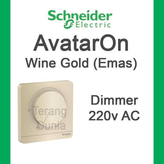 Schneider Avataron Dimmer Gold Schneider Avataron Peredup Lampu E8331Rd250_Wg
