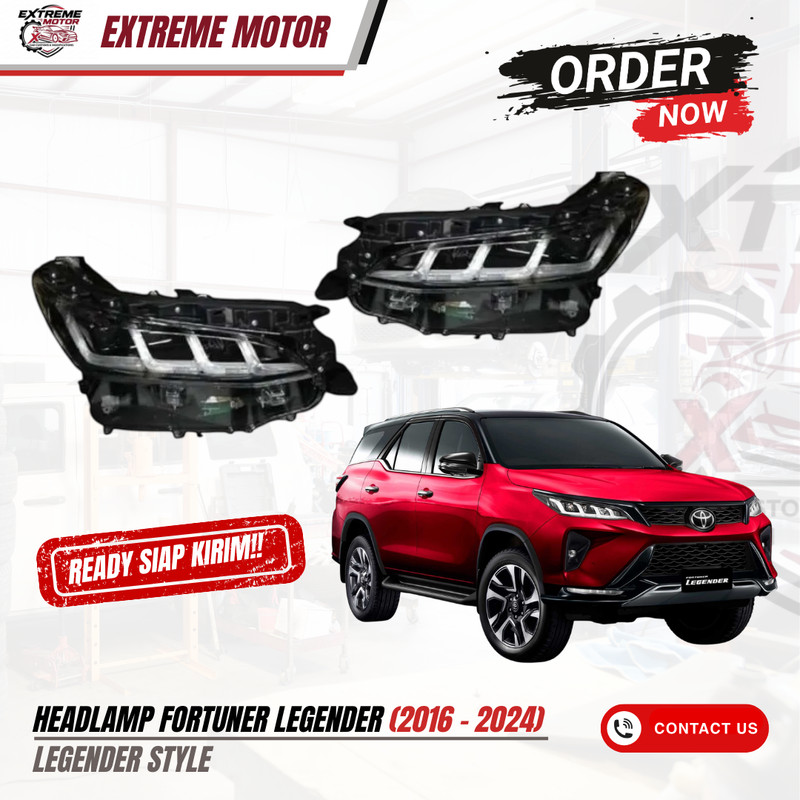 READY HEADLAMP LAMPU DEPAN FORTUNER LEGENDER GR VRZ - EXTREME VARIASI