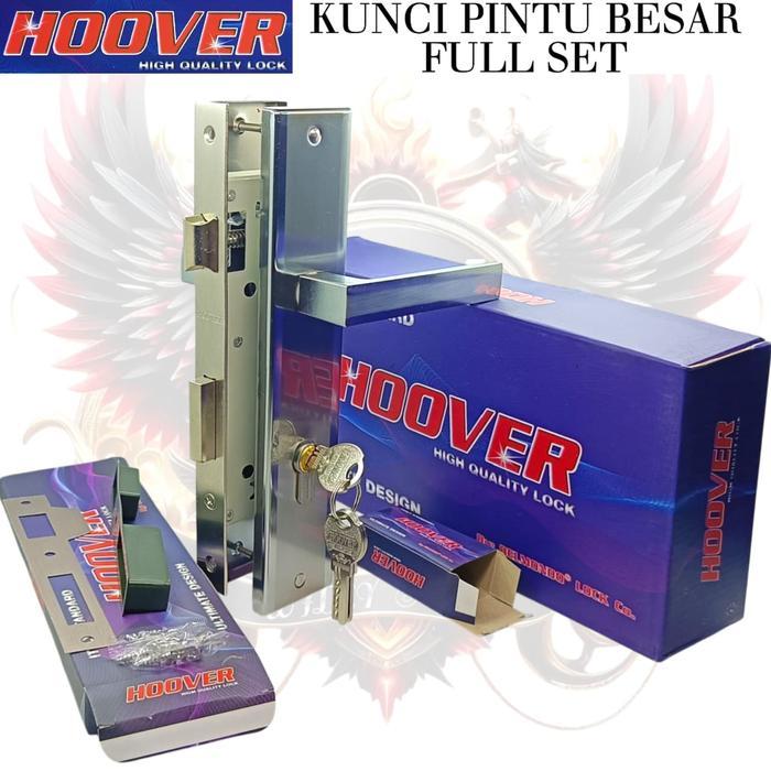 Handle pintu set ukuran besar 25cm/kunci pintu rumah,gagang kotak HOOVER Kualitas Premium