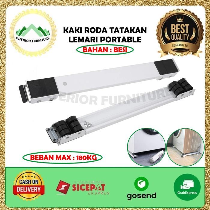 Roda Lemari Portable Tatakan kulkas Kaki kulkas Tatakan mesin cuci roda kulkas 2 pintu