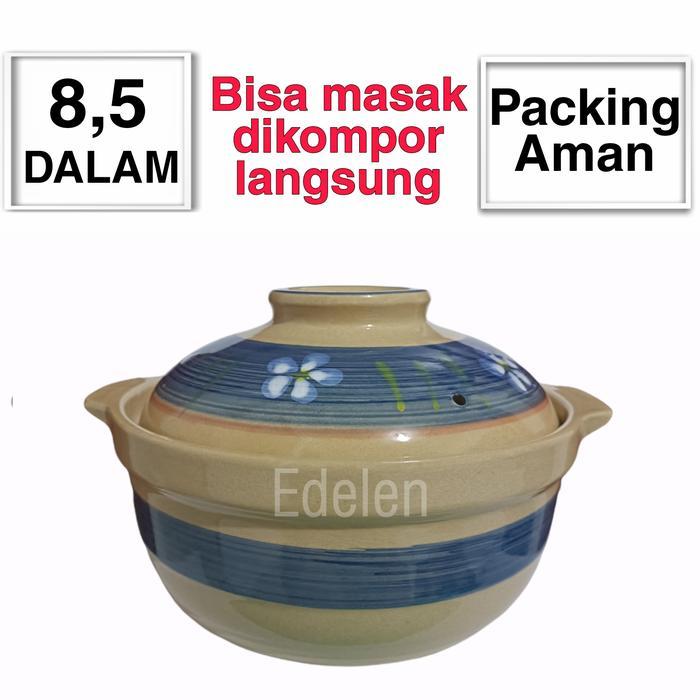 Mangkok keramik Jepang 8,5 dalam Sapo sup tahan panas Tanah