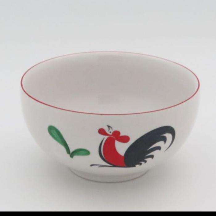 KOPIN Mangkok Keramik Motif Ayam Jago 6 Inch (isi 6pcs)