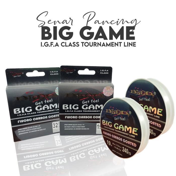 Senar Pancing Super Kuat Blood-X Big Game Fluorocarbon Coated / Senar Pancing Fluorocarbon IGFA