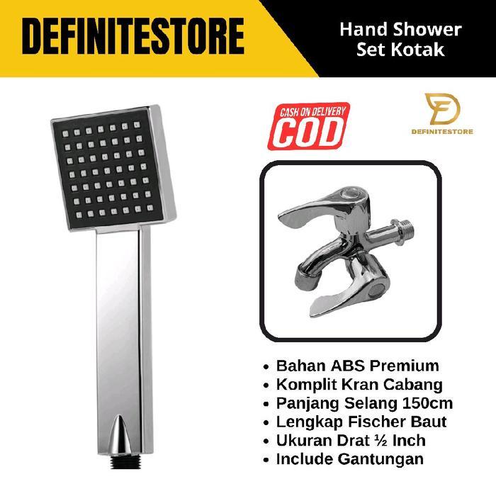 [] Hand Shower Kamar Mandi Shower Set Mandi Komplit Keran Air Kamar Mandi Kran Set Selang Rain
