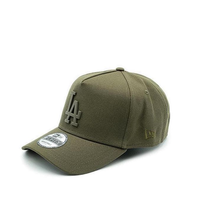 New era mlb la dodgers metal logo olive aframe cap