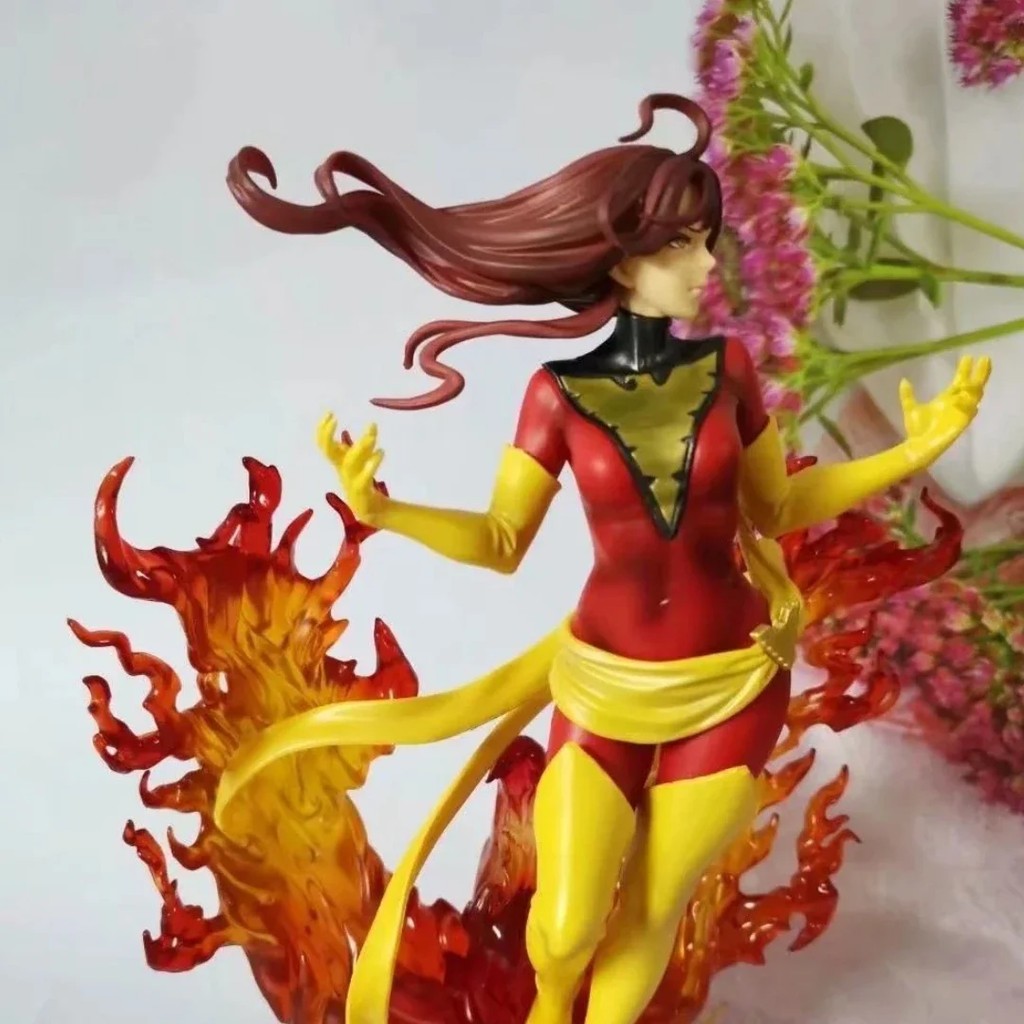 Marvel Anime X-Men Dark Phoenix Beautiful Girl Model Scene Box-Packed Immovable Statue Hobby