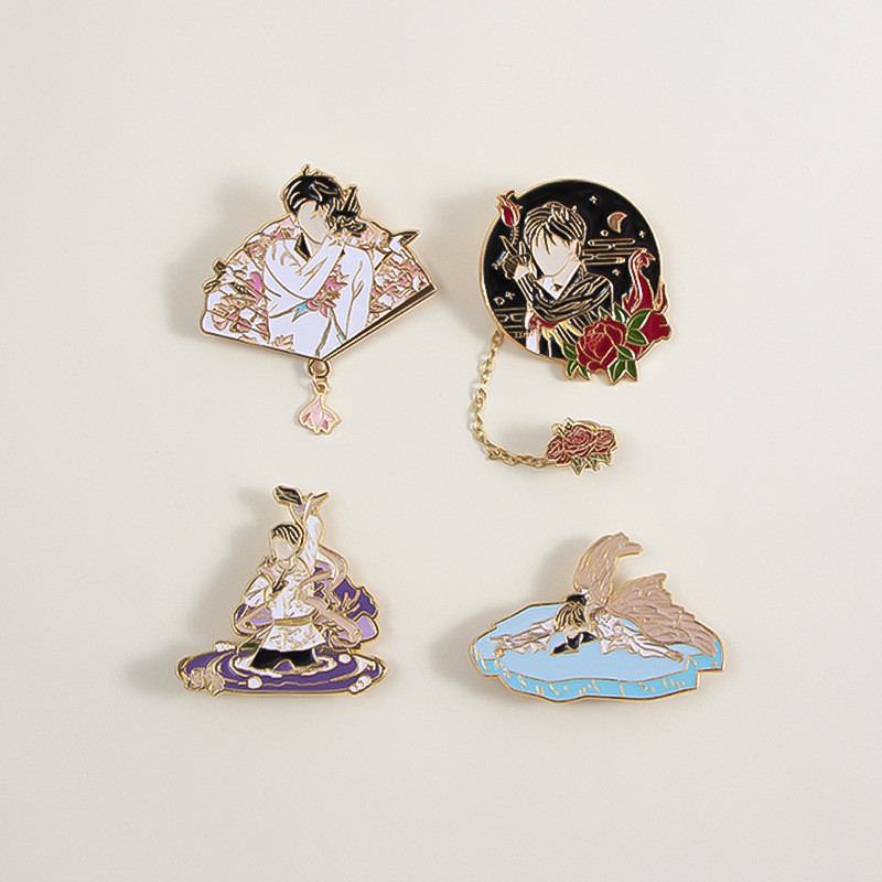 Original Design Metal Badge Pin Trendy Clothing Backpack Accessories Yuzuru Hanyu Cartoon Character