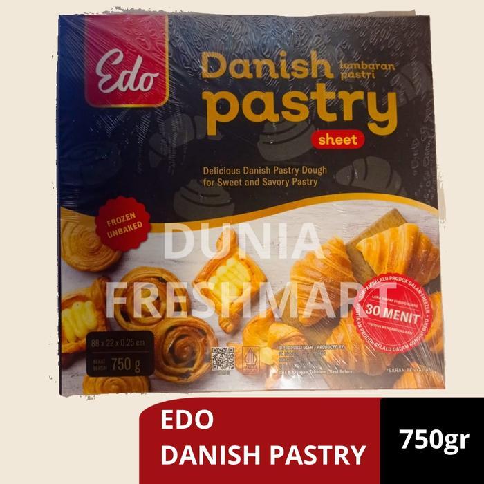 EDO DANISH PASTRY 750GR KULIT PUFF KULIT DANISH FROZEN CROMBOLANI