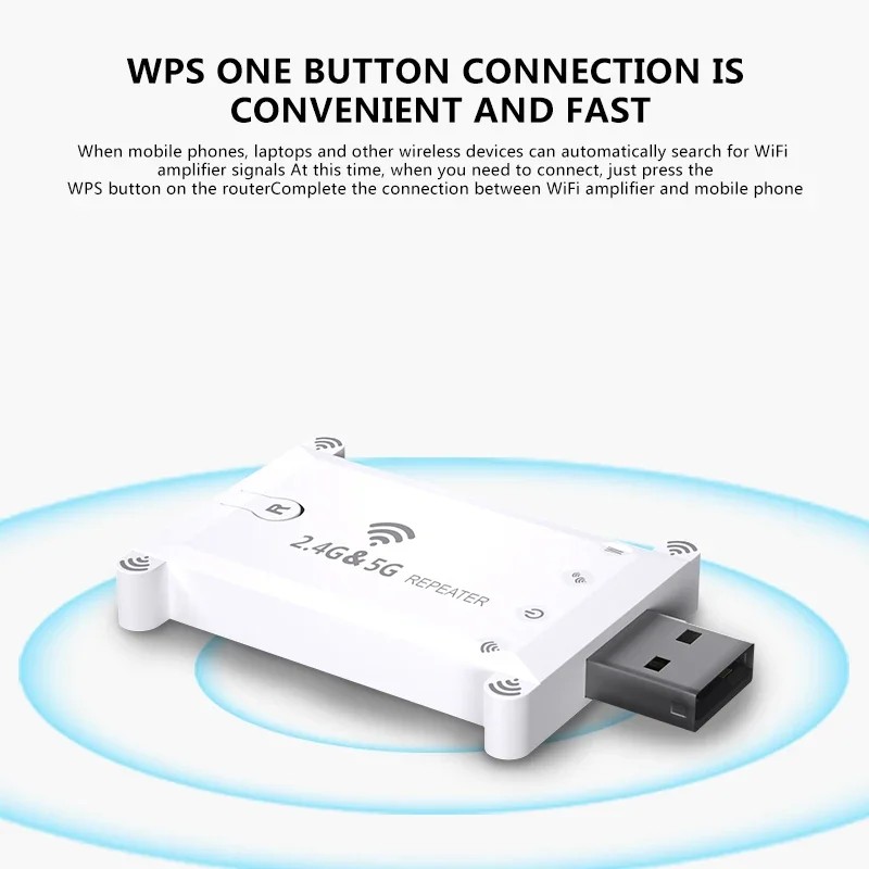2026 Wifi Extender USB Portable Wifi Repeater 1200Mbps Signal Extender Amplifier Wireless Router