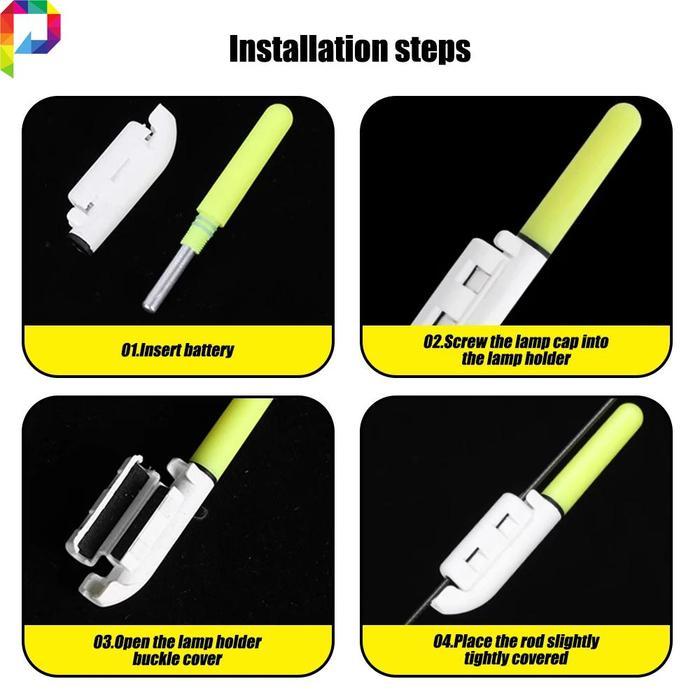 Lampu Walesan Joran Pancing LED Menyala Luminous Waterproof Baterai CR425 CR322 CR435 Rechargeable