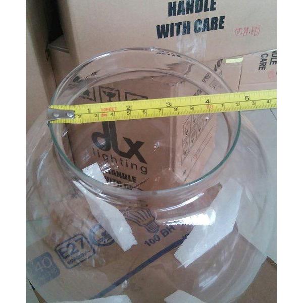 Hanya kaca Lampu taman Bulat Bening diameter 22.5 cm