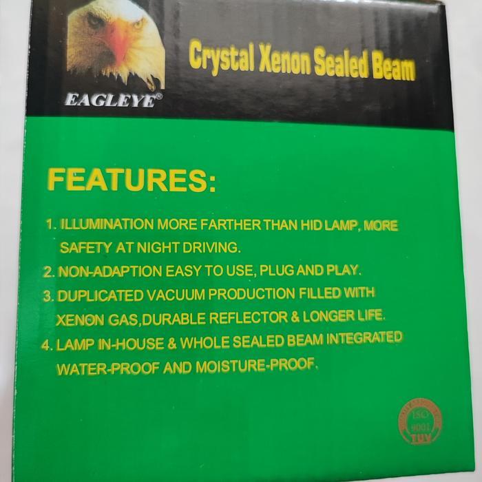CRYSTAL XENON SEALED BEAM 4001 EAGLEYE 5" ROUND 12V 100W