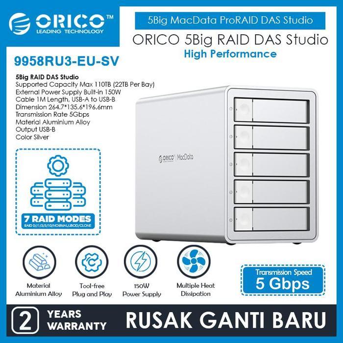 ORICO MacData 5 Big RAID DAS Studio 2bay 4bay 5bay HDD Enclosure SSD Enclosure - 99 Series