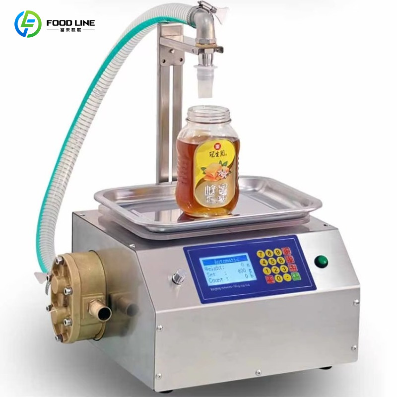 Semi-automatic filling machine Weighing filling machine Honey sauce Small manual filling machine
