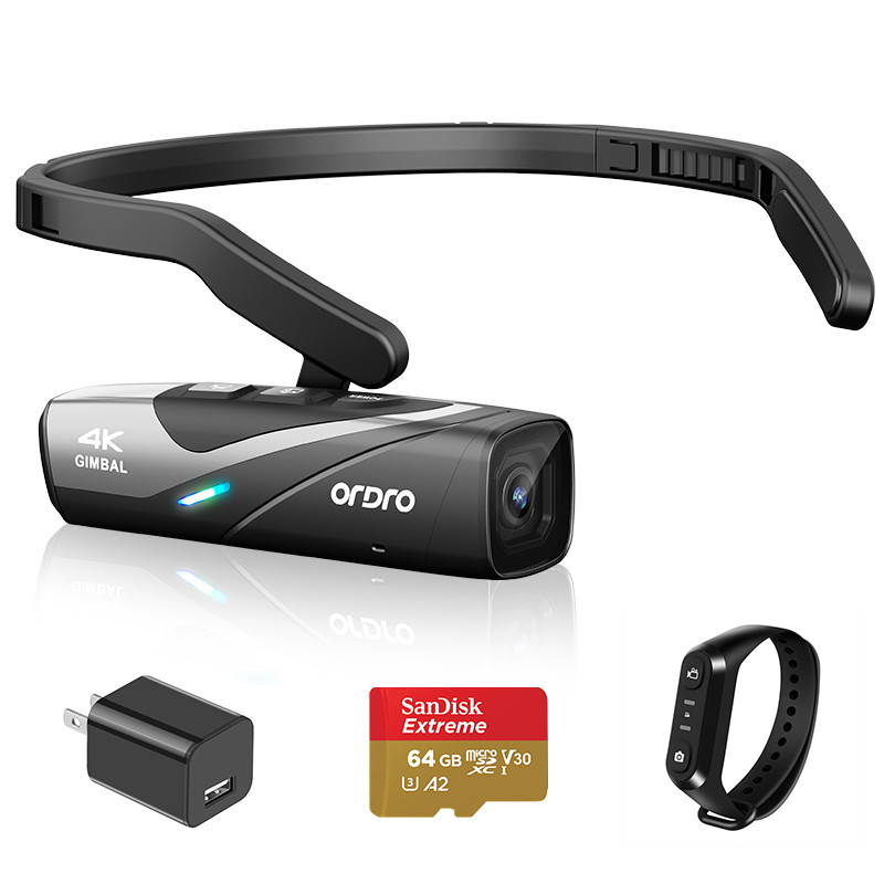 BESTPRICE Ordro EP8 4K 60fps Hoofd Wearable Vlog Video Camera Digitale Camcorder Voor Youtube Filmen