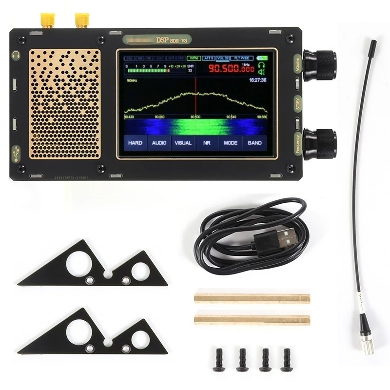 PROMO   HFDY V3 New Enhanced Version 1.10D 50KHz-2GHz Malachite Malahiteam SDR Receiver Radio DSP SD
