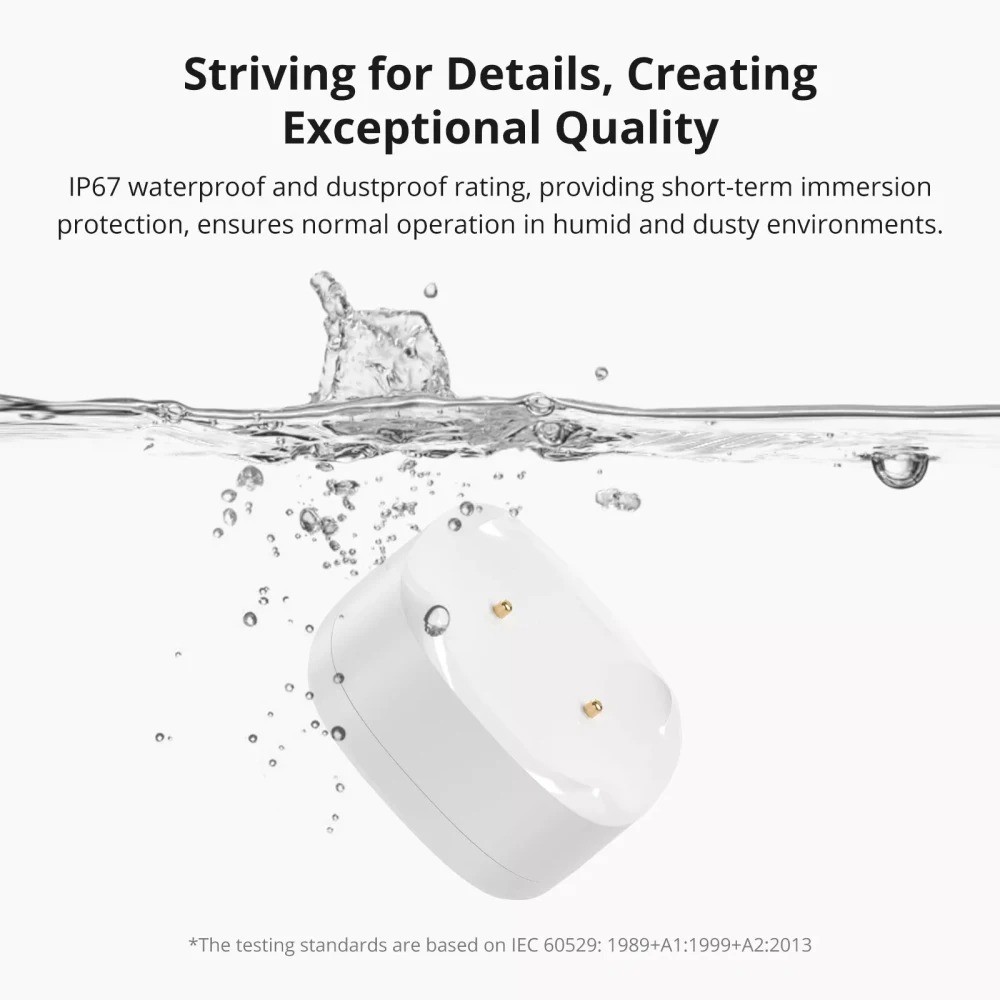 SONOFF SNZB-05P Sonoff Water Leak Sensor SNZB-05P Zigbee Water Detector Leakage Dripping Detection